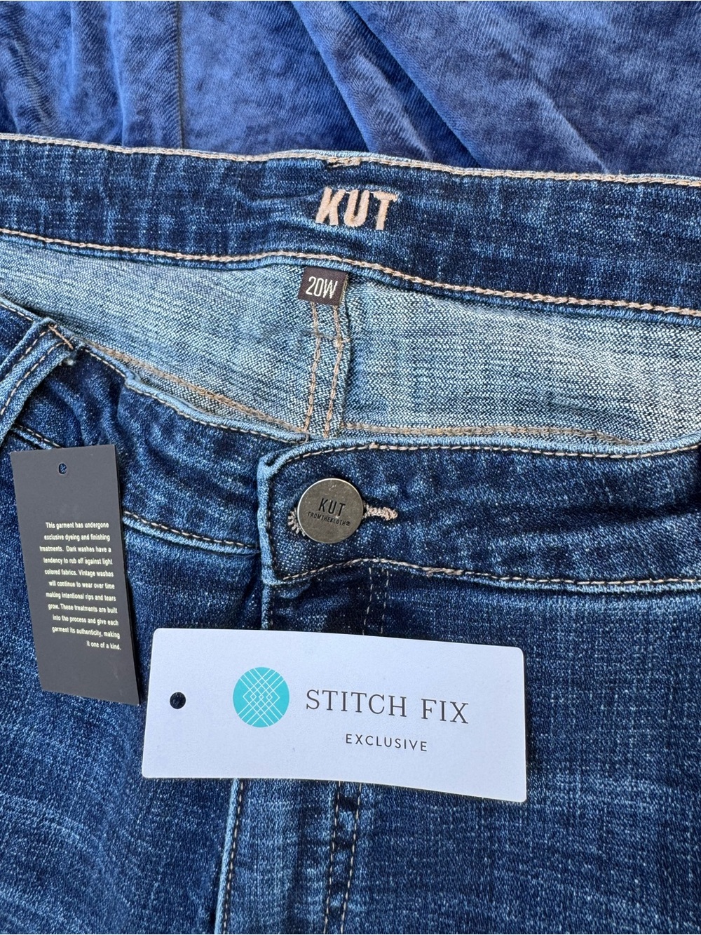 Kut from the Kloth Dark Wash Cropped Jeans worn once & washed. - Picture 2 of 16